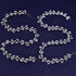 Wedding Bridal Crystal Long Hair Vines Head Piece, Beaded Bohemian Jewelry Headband (Short Silver-50cm)