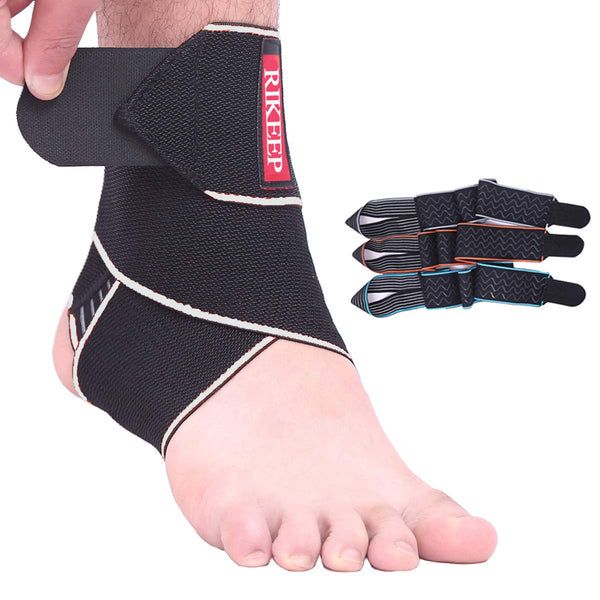 Adjustable Ankle Support Brace, Breathable Nylon Material, Super Elastic and Comfortable, Gray