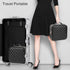 Relavel Makeup Bag, Travel Cosmetic Train Case Organizer, Portable Storage Bag with Adjustable Dividers, Black