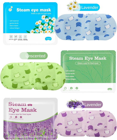 Jekeno Steam Eye Mask, 30 Packs for Dry Eyes, Dark Circles, and Puffiness, Self Heated Warm Eye Mask