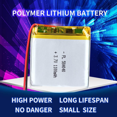 YTKavq 3.7V 1100mAh 584040 2.0mm Lithium Polymer Ion Battery Rechargeable Lipo Battery with PH Pitch Connector