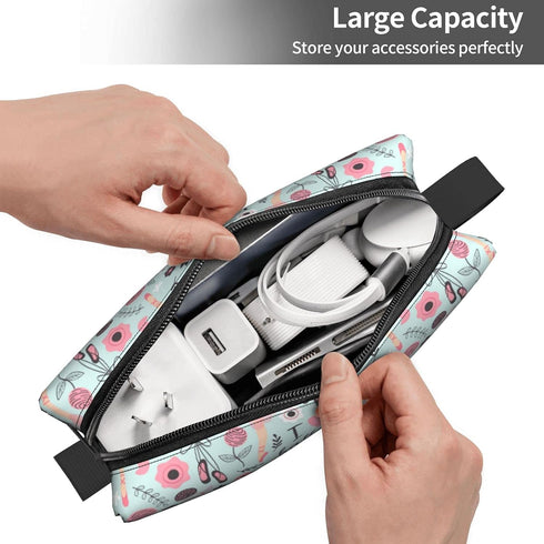 YISHOW Adorable Ballet Dancer Makeup Bag - Travel Cosmetic Toiletry Organizer Case for Women