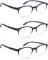 Black Reading Glasses for Women, Cute Small Round Readers +2.25 for Petite Faces, Lightweight Cheaters with Comfortable