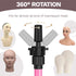 Wig Stand Tripod, 55 Inch Metal Mannequin Head Tripod Stand for Hairdressing Training (Pink, Head Not Included)