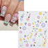 Flower Nail Art Stickers, 5D Embossed Self-Adhesive Decals, Spring Daisy Nail Design for Women Girls DIY Decoration