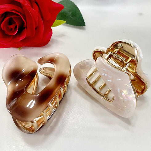Metal Hair Clips, Claw Clips for Thick and Thin Hair, Strong Hold Hair Accessories for Women, 2 Pcs