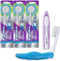 Folding Travel Toothbrush with Built-in Cover (6 Total, 3 Sets of 2), Soft Bristles, Tongue Cleaner for Travel,