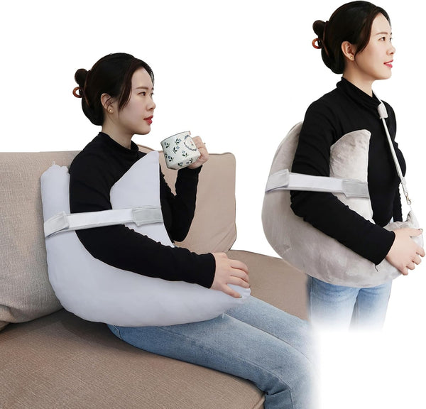 Shoulder Surgery Pillow, Ergonomic Rotator Cuff Pillow for Post Surgery Support and Shoulder Pain Relief (Grey)