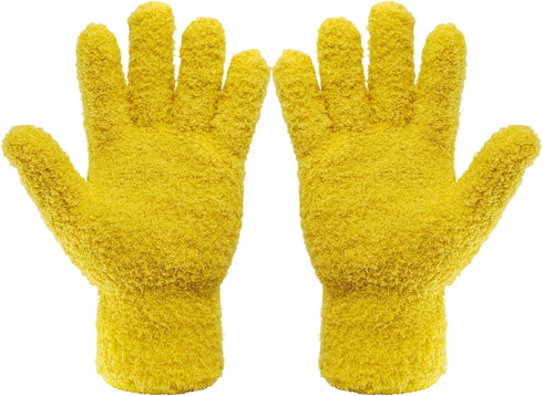 ZHJISHGUO 2 Pcs Blue Reusable Microfiber Cleaning Gloves