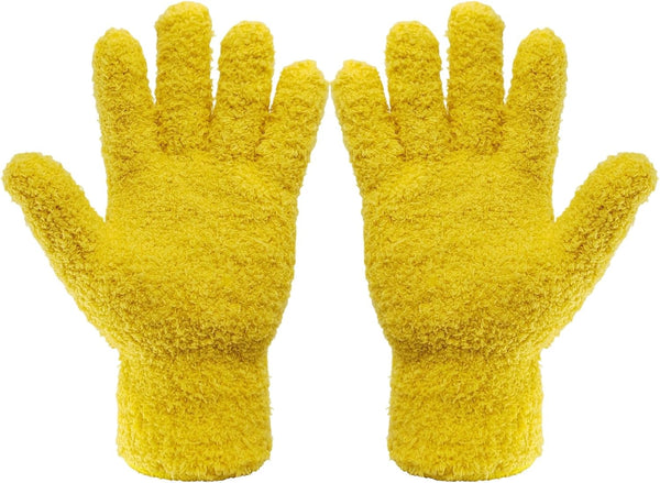 ZHJISHGUO 2 Pcs Blue Reusable Microfiber Cleaning Gloves