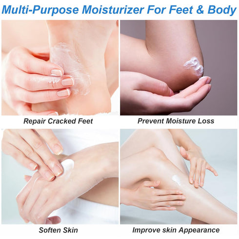Urea Cream 42% Plus Salicylic Acid 2%, 2 Pack, Foot Care Moisturizer for Cracked Heels