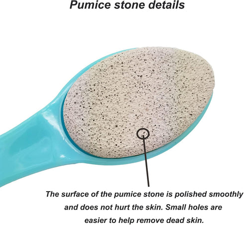 WAFJAMF Foot Stone Brush Exfoliating Shower Foot Scrubber with Pumice (1 PCS Blue)