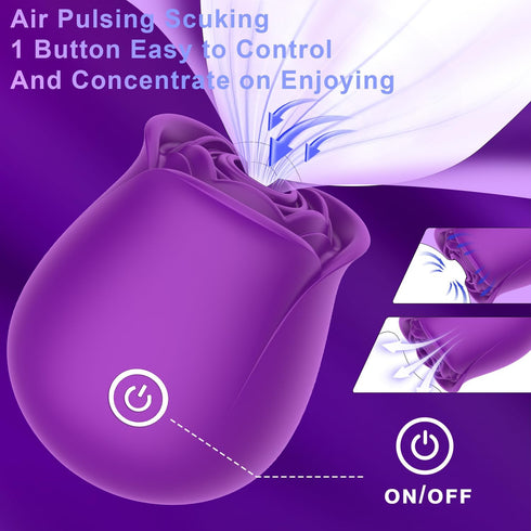 Kwevos Stimulator,10 Rose Sex Toy for Women, Sucking Vibrator, Adult Toy for Female Adult Sex with Magnetic