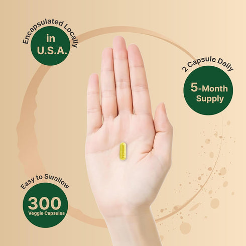 NatureBell 500mg Berberine Supplement | 300 Veggie Capsules, 97% Pure Berberine HCL – Vegan, Non-GMO, Plant Based