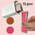 Set of 12 Dual-Sided Nail File Emery Boards, Coarse & Fine Grit with Individual Case for Travel