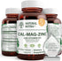 Natural Nutra Calcium Magnesium Zinc Supplement with Vitamin D3 for Bone Strength, 100 Count (Pack of 3), Gluten-Free