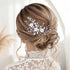 Unicra Silver Flower Bride Wedding Hair Vine | Rhinestone Hair Piece Jewelry for Women and Girls