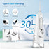 JNGOODS Cordless Water Dental Flosser, 310ml Rechargeable Oral Irrigator with 4 Modes and 4 Jet Tips (White)