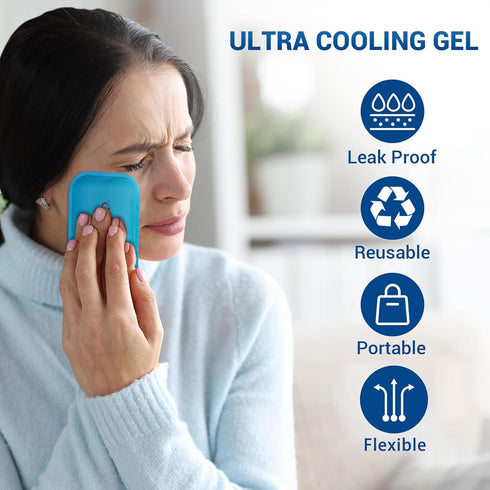 Small Ice Packs, 6 Packs, Reusable Mini Gel Cold Packs for Injuries, FSA HSA Eligible, Hot Cold Compress for Pain