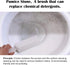2 Pack Pumice Stone for Toilet Bowl Cleaning with Handle, Scouring Stick for Hard Water Rings and Rust (White)