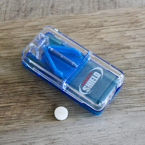 EZY DOSE Pill Cutter with Safety Shield, Colors May Vary