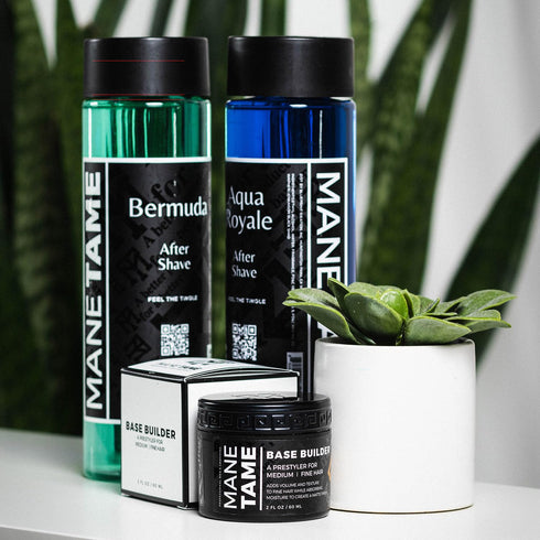 MANE TAME Base Builder 2oz, Prestyling Hair Balm for Medium-Fine Hair, Adds Volume and Texture with Matte Finish