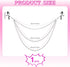 Yuanan Valentine's Day Body Chain, Clamps for Women Faux Body Jewelry, Adjustable Triple Chain Stainless Steel Decor