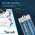 TOPUSSE 4 Pack, 1.5V 7500mWh Rechargeable D Batteries Long-Lasting Lithium D Size Battery with USB Charging Cable