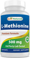 Best Naturals L-Methionine 500 mg, 120 Veggie Capsules