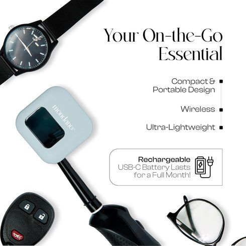 Mondano UV-C Toothbrush Sanitizer and Holder, Rechargeable Travel Case for Manual/Electric Toothbrush Heads