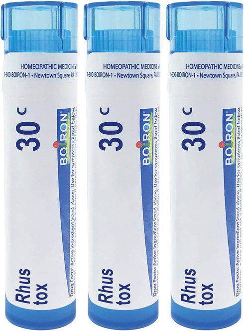 Boiron Rhus Tox 30c Homeopathic Medicine for Joint Pain, Pack of 3 (240 Pellets)