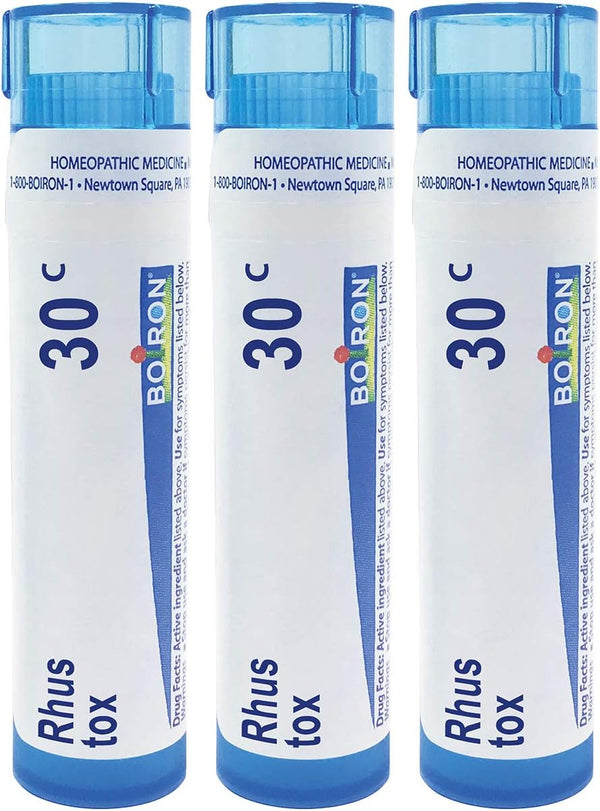 Boiron Rhus Tox 30c Homeopathic Medicine for Joint Pain, Pack of 3 (240 Pellets)