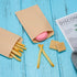 Volanic 100PCS 3X5 Inch Kraft Paper Bags, Small Flat Party Favor Bag for Bakery Cookies Sandwich Soap Packing