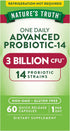 Probiotics for Men and Women - 60 Capsules, 3 Billion CFU, 14 Strains, Non-GMO & Gluten Free by Nature's Truth