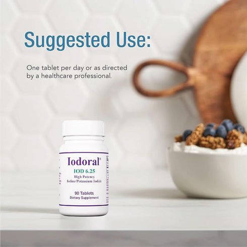 Iodoral 6.25 mg – Iodine Supplements for Thyroid Support, 90 Tablets, High Potency Potassium Iodide