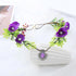 Vivivalue Flower Crown Headband for Women - Floral Halo Girl Flower Headpiece for Wedding Party Photos