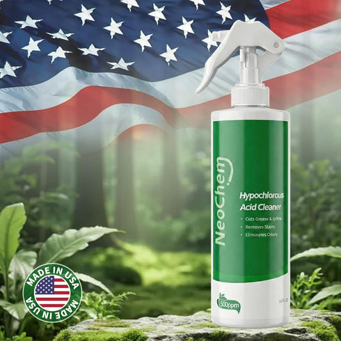 NeoChem 500ppm Hypochlorous Acid Spray For Cleaning, Hypochlorous Acid,Cuts Grease, Removes Stains, Eliminates Odors