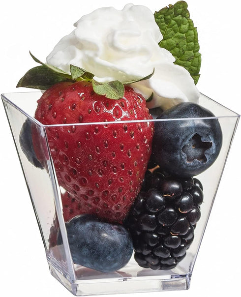 zappy 200 Ct 2 oz Plastic Dessert Cups - Appetizer, Yogurt Parfait, Mini