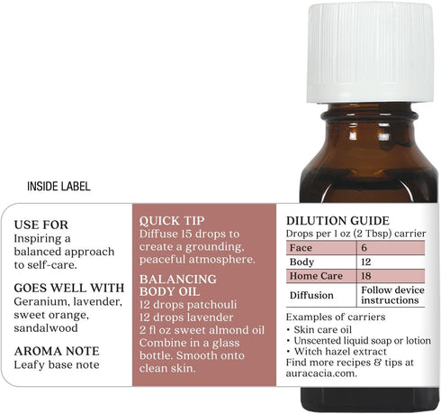 Aura Cacia Dark Patchouli, 0.5 Ounce