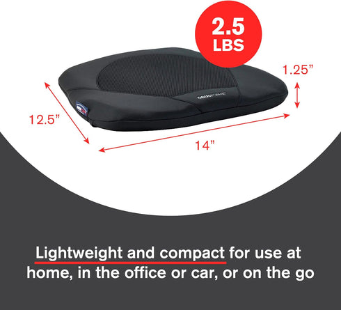 ObusForme Gel Seat Cushion Memory Foam Seat Cushion and Posture Support, Contoured Ergonomic Design for Soothing