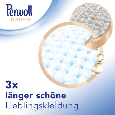 Perwoll Renew White Liquid Detergent, 25 Washes, Strengthens Fibers and Improves Color Intensity