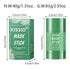 KISSIO Green Tea Mask Stick, Blackhead Remover Face Mask with Volcanic Mud for All Skin Types