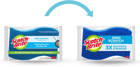 Scotch-Brite Scrub Sponge, Non-Scratch, 9 Count