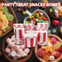50 Pcs Red White Striped Ice Cream Cups, Disposable Paper Snack Bowls, 9oz Circus Carnival Dessert Containers