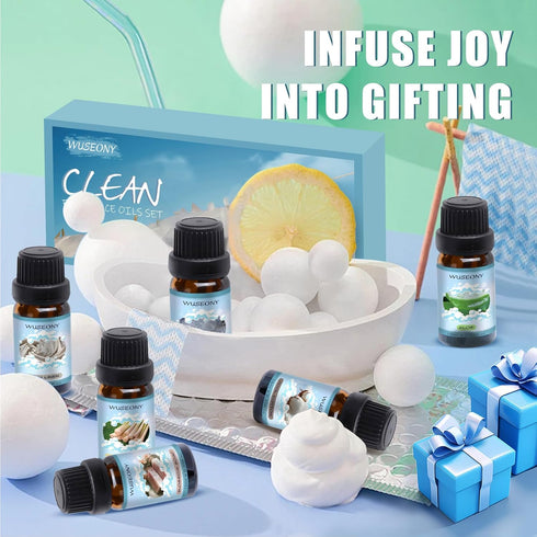 Clean Fragrance Oils Set, Premium Essential Oils for Diffuser, Soap & Candle Making Scents