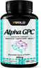 Alpha GPC Choline Supplement 600mg - Highly Purified Source of Choline, 180 Veggie Capsules for Cognitive Enhancement