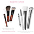 Cosme 9 FLAWLESS FACE MINI Makeup Brush Set, Foundation, Eyeshadow, Blush, Contour, and Powder Brushes with Case