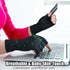 2 Pairs Copper Arthritis Gloves for Carpal Tunnel Pain Relief, Fingerless Compression Gloves for Women & Men (Large)