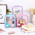 4 Pcs Preppy Patch Makeup Bag - Cute Chenille Letter Pouch, Cosmetic Cases, Toiletry Bag with Zipper for Travel