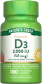 Nature's Truth Chewable Vitamin D3 2,000 IU | 100 Tablets | Berry Flavor | Vegetarian, Non-GMO, & Gluten Free Supplement
